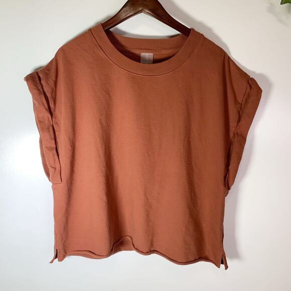 Calla Oversized Cotton Top Women’s XL Brown Tank Tunic Style Minimal - Picture 2 of 16